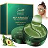 Viexpand 60 pezzi Maschera per Gli Occhi,Maschera per Gli Occhi di Acido Ialuronico Idratante,Avocado Patch Occhiaie, Rimuovi Borse e Gonfiore ,Pelle Lenitiva Ed è Facile da Usare