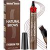 iMethod Microblading Matita per sopracciglia - Eyebrow Pencil Aggiornamento per tatuaggi sopracciglia, trucco per sopracciglia, lunga durata, Natural Eyebrows, Reddish Brown