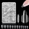 ZAHRVIA 360Pz Unghie Finte Corte in Gel, ZAHRVIA Tip Unghie Trasparenti Full Cover Tips Gel Acrilico Unghie Finte Transparenti Nail Art DIY per Saloni e Uso Domestico (Stiletto Corta)