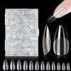 ZAHRVIA Unghie Finte Trasparenti, Tip Unghie Ricostruzione Full Cover Tips in Gel, ZAHRVIA 420pz 12 Taglie per Saloni di Manicure Professionale, Principiante