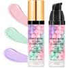 Abodiuss Primer Makeup con Broad Spectrum SPF50+ |Skin Tone - Correcting & Water-Resistant & Sweat-Proof|Tri-Color Sunscreen&Concealer Makeup Primer Face |Idrating Make up Base 1.41oz (Multicolor2, 2)