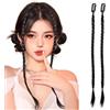 ZXTGBQ 4 Pcs Extension Capelli Clip da Donna, Clip In Dreadlock Extensions per Ragazze, 50cm Dreads Sintetico, per feste l'uso quotidiano (marrone nero)