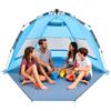 VEVOR Tenda da Spiaggia Campeggio, Parasole per 4 Persone, Tenda da Sole Portatile con Borsa per il Trasporto e Ancoraggi a Terra, Ombrellone da Spiaggia Leggero per Campeggio, Pesca, Picnic