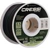 CRESSI dal 1946 - High Tenacity Line for Reel Ø2.5mm Black 200m - Bobina Cavo/Sagola in Poliestere Alta Tenacità Ø2,5mm Ideale per Mulinelli Attrezzi Pesca Sub, Nero, 200m, Unisex