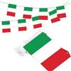 SEMINISMAR Striscioni bandiera italiana,Bandiere Italia,Bandiera Italia Antivento,Grande bandiera Italia,Bandiera Italia Tricolore,Italian Bandiere giardino decorazioni,14 * 21cm,20 pezzi,5 metri