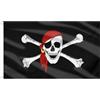 Ahfulife Bandiera Pirata, Bandiera dei Pirati con Teschio- Cranio e Croce Coltello Bandiera per Feste, Decorazioni per Halloween, con 2 Occhielli In Metallo (Sciarpa Rossa, 2 pezzi)