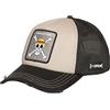 Capslab Cappello Trucker in Paglia | Ispirato a One Piece Collezione 2025 | Design Unisex Uomo e Donna Stile Camioner, Chiusura Snapback, Visiera Curva e Patch Cucita | Cappellino Traspirante Estivo