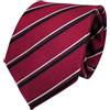 TigerTie Cravatta in seta - rosso rubino royal argento striato - Cravatta in seta Tie