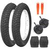 MEGHNA Pneumatici per Bambini 12,5/18 Pollici, 2 Pneumatici 12 1/2x2 1/4/18x2.25 + 2 Camere d'Aria con Valvola Schrader da 32 mm (18x2.25 Set)