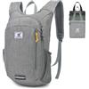 SKYSPER Zaino Leggero Pieghevole 20L, Zainetto Richiudibile Piccolo Zaino Hiking Salvaspazio per Trekking Viaggi Brevi Escursioni Uomo Donna