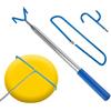 Msnaile Disco telescopico Golf Gripper Rod Retriever con 3 ganci Frisbee per disco d'acqua Accessori da golf per dischi all'aperto Sport principianti 16FT