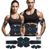 Queath EMS - Allenatore muscolare addominale, stimolatore muscolare ABS, 8 modalità e 18 intensità per allenamento addominale/braccio/gamba/anca, stimolatore muscolare EMS, toner elettrico per muscoli