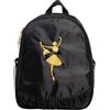 Etoile Zaino da Balletto per Capezio Sport Relax Allenamento Fitness Dance Palestra Spettacolo B280 Borsone Viaggio Fiocco Lezione Danza Ballo Saggio Ballerina (Nero, H 32 x L 24.9 x P 12 cm)