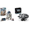 LEGO Star Wars R2-D2, Giochi per Bambini e Bambine da 10 Anni & Star Wars Millennium Falcon, Modellino da Costruire per Adulti, Kit Astronave da Collezione