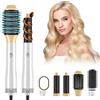 Anluomafuy Spazzola Asciugacapelli 5 in 1 Multifunzione, 1200W Spazzola phon Asciugacapelli e Styler con 5 Accessori, 3 Temperature, Ferro Arricciacapelli Ad Aria Calda per Crespo (Oro bianco)
