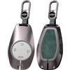 HIBEYO Custodia in pelle per chiavi auto Compatibile con Leapmotor C01 T03 S01 C11 Telecomando Fob Copertura portachiavi Portachiavi Box Custodia Protezione Copertura Portachiavi - Verde