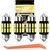 ANTEMOON 31mm Festoon C5W LED Lampadine 6500K Bianco 12V 24V DE3175 Lampadina Siluro LED 4014 12SMD Canbus Senza Errori Luci Interne Auto Lampada Porta Lettura Soffitto Interior Luce Targa, 4Pcs