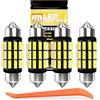ANTEMOON 36mm Festoon C5W LED Lampadine 6500K Bianco 12V 24V 6418 Lampadina Siluro LED 4014 18SMD Canbus Senza Errori Luci Interne Auto Lampada Porta Lettura Soffitto Interior Luce Targa, 4Pcs