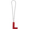 TUCKBOLD 1 Pz Lettera l in Metallo/Strass con Diamanti Pendente Specchietto Retrovisore Auto per ACcessori Appendiornamenti Ornamento Rosso