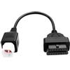 TIENFOKOTA Adattatore OBD2 da 4 pin compatibile con OBD a 4 pin per cavo diagnostico moto, compatibile con moto, per lettura dei codici di guasto, dati in diretta, colore nero