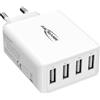 ANSMANN Caricatore USB a 4 porte da 30 W, con controllo intelligente di ricarica per smartphone, tablet, GoPro, e-book, ecc.