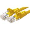 1aTTack.de 20m Cavo di Rete giallo - 1x - Cat.6 Ethernet Gigabit Lan RJ45 10 100 1000 Mbit s - Cavo Patch UTP compatibile con Cat.5 Cat.5e Cat.7 Cat.8 - giallo - 1x - 20m