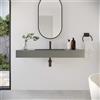 Parama Lavabo sospeso a muro rettangolare 120x48x13 cm in microcemento grigio | Tasman