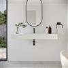 Parama Lavabo sospeso a muro rettangolare 120x48x13 cm in microcemento bianco | Tasman