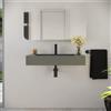 Parama Lavabo sospeso a muro rettangolare 80x48x13 cm in microcemento grigio | Tasman