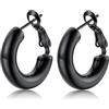GOLDCHIC JEWELRY Orecchini Donna Cerchio 30/40/60/80MM Argento Liquido Nero Fuso Orecchini Futuristici Minimalismo Urbano Estetica Tricolore Orecchini Grandi