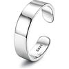 Chriscoco Anelli Donna Argento 925 Anello Regolabile Anello a Fascia Fedine Fidanzamento per Donna 5MM