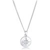 Elli Collana Ciondolo Donna Piastra Stella con Cristalli Zirconia in argento 925 placcato oro