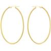 Carissima Orecchini creoli ovali a tubo sottile da donna in oro giallo 9 ct
