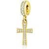 Eusense 925 Argento Sterling Charm Croce Pandora Bead Charms per Ciondolo Europeo Bracciale