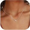 Chriscoco Collana Argento 925 con Iniziale Cuore A-Z Donna Ragazza - Ciondolo Argento/Oro con Portagioie