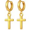 ZDaoBen Orecchini Croce in Argento Sterling 925 Orecchini Pendenti Cerchio Croce Gioielli Religiosi Cristiani Regali per Donne Placcati in oro