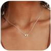 Chriscoco Collana Iniziale A-Z con Ciondolo Cuore in Argento 925/Oro per Donna e Ragazza - con Portagioie