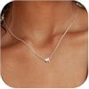 Chriscoco Collana Argento 925 Donna con Iniziale Cuore e Ciondolo Lettera A-Z in Argento/Oro - con Portagioie