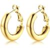 GOLDCHIC JEWELRY Orecchini Donna Cerchio 30/40/60/80MM Argento Liquido Nero Fuso Orecchini Futuristici Minimalismo Urbano Estetica Tricolore Orecchini Grandi