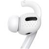 Gcioii 3 Paia Ganci per le orecchie compatibili con AirPods Pro Auricolari Antiscivolo Gommini Auricolari Accessori [Aggiunta Custodia Porta] Compatibile con Apple AirPods Pro (Bianca,Medio)