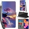 PHINIENLAND Cover per Samsung Galaxy A10 custodia portafoglio Alberi | 3 scomparti carte, 1 tasca banconote, Chiusura magnetica, Supporto, Pelle PU flip cover per Samsung A10