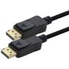1aTTack.de 1 cavo 4K Displayport 1.2 nero da 2 m DP, trasmette segnali audio e video digitali con una risoluzione fino a 4K (60 HZ), compatibile verso il basso con 1,1