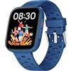 BIGGERFIVE Smartwatch Bambini Bambina Ado 5-16, 1,8 Fitness Tracker Orologio con Contapassi, Frequenza Cardiaca, Resistente all'Acqua 30m, Monitor del Sonno, Giochi Puzzle con/senza APP, Blu