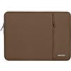 MOSISO 13.3 pollici Custodia Laptop, 13-13.3 pollici Borsa PC Compatibile con MacBook Air/Pro 13/Pro 14 M5 M4 M3 M2 M1, HP Dell ASUS Lenovo, Poliestere Manica Verticale con Tasca, Marrone Chiaro