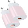 Samneer Alimentatore di ricarica rapida da 25W (2 pezzi)Compatibile con:iPad,iPhone 17,16,15,14 Pro/Max Potenza intelligente: 25W/20W/18W/12W/10W/5W Ricarica i dispositivi in tutta sicurezza tramite porte USB