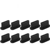 CABLEPELADO Protezione per Porta di Ricarica USB Tipo C | Tappi Antipolvere Tipo USB C | Silicone | Compatibile con Samsung S10, Note, Pixel, One Plus, Macbook | Nero | 10 Unità