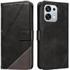 XINNI Cover per Oppo A6 PRO 5G Custodia, Cellulare Libro Antiurto Flip Pelle PU/TPU, Portafoglio Flip Magnetica Case, Nero