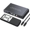 Neoteck DAC Convertitore 192Khz con Telecomando DAC Convertitore Adattatore da Digitale SPDIF Coaxial Toslink ad Analogico Stereo L/R RCA 3.5mm Jack Audio Supporto Controllo Volume con Telecomando IR