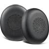 SOULWIT Cuscinetti Auricolari di Ricambio per Jabra Evolve2 65 Flex (non adatti ad altre cuffie) Cuffie, Cuscinetti Auricolari con Pelle Proteica più Morbida - Nero