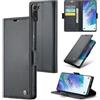 Idhiem Cover per Samsung Galaxy S21 FE in Pelle PU Premium, Custodia Portafoglio Flip Libro, Blocco RFID, Slot per Carte, Antiurto Wallet Cover con Funzione Supporto per Samsung S21 FE, Nero